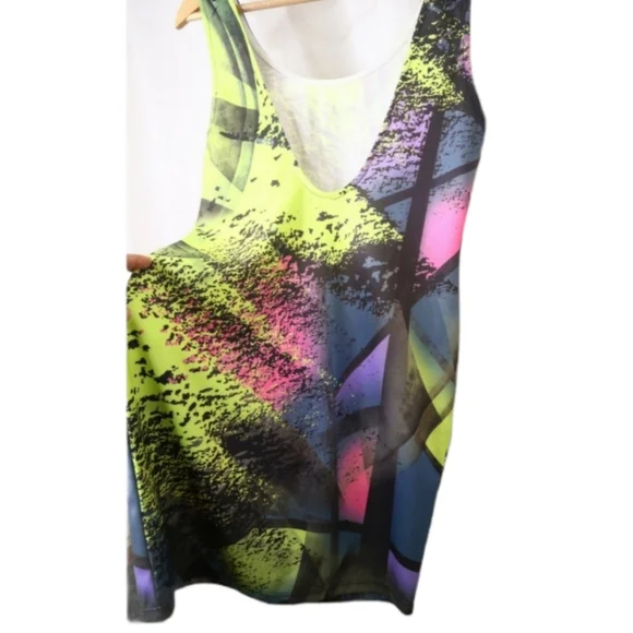 TIC TOC (NWOT) Neon Multicolor Dress - Picture 7 of 9